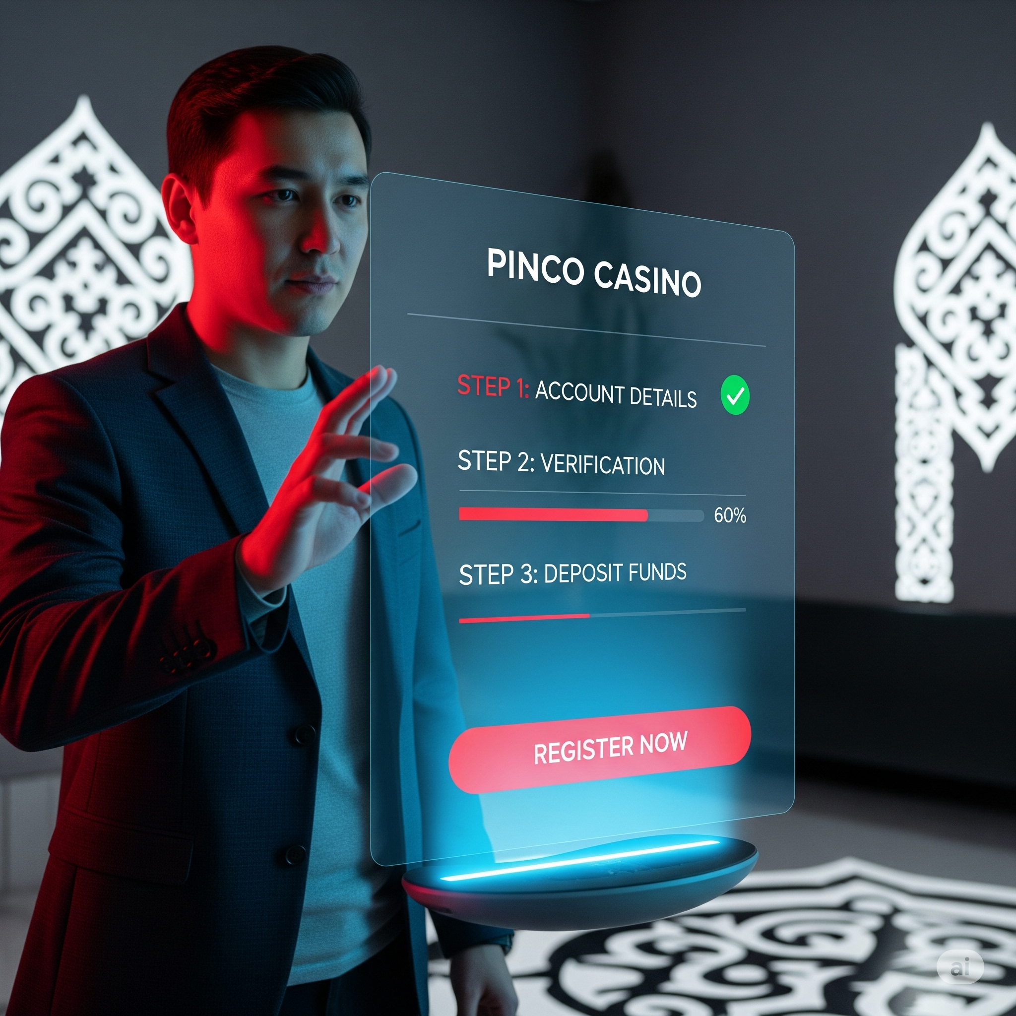 Процесс регистрации Pinco в Казахстане