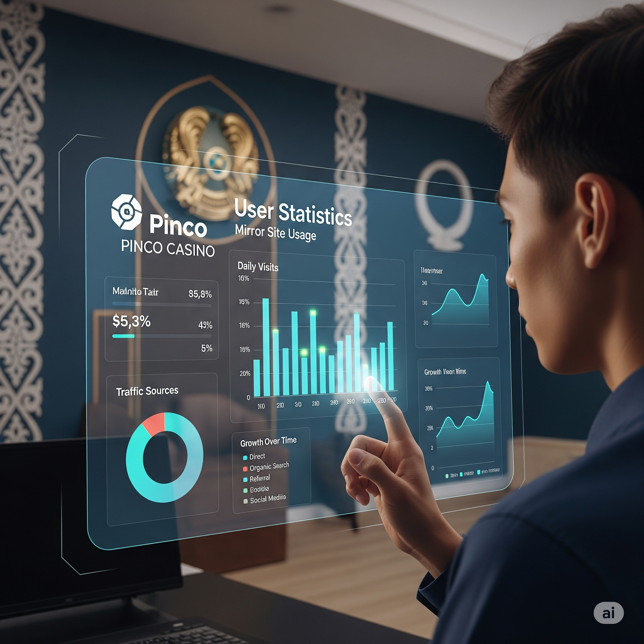 Статистика использования зеркала Пинко