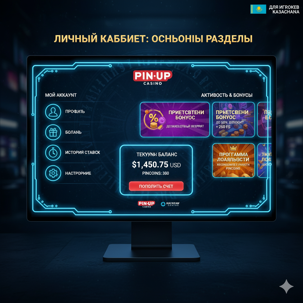 Интерфейс личного кабинета Pinco с основными разделами